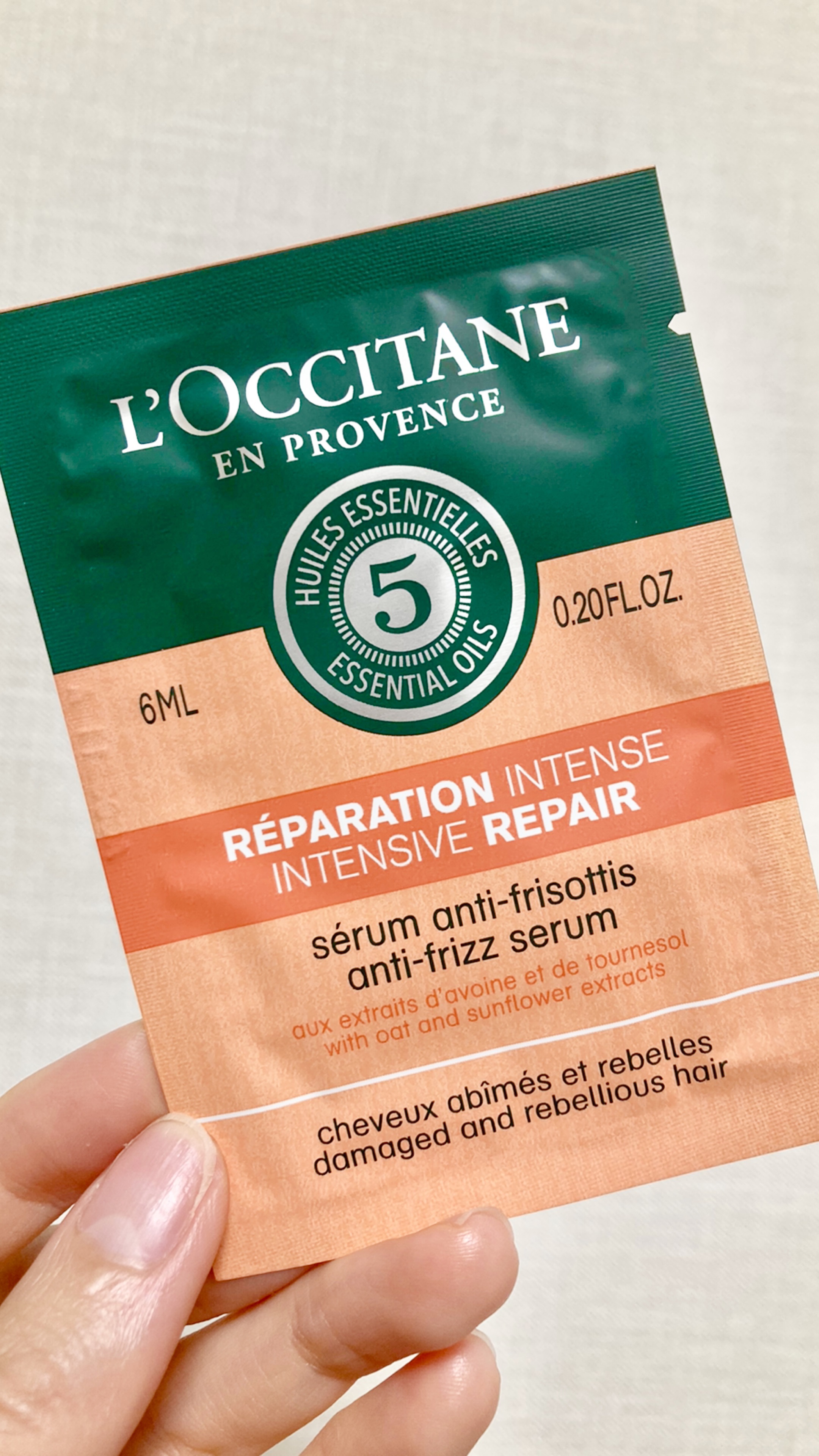 ファイブハーブス リペアリングヘアミルクセラム/L'OCCITANE/ヘアミルクを使ったクチコミ（1枚目）
