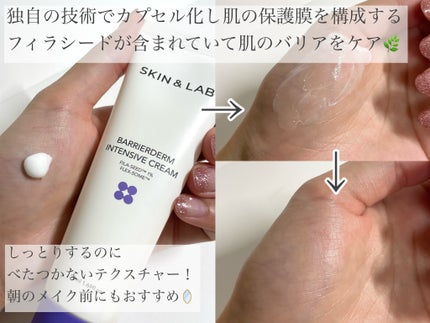 バリアダームモイストクリーム/SKIN&LAB/フェイスクリームを使ったクチコミ(2枚目)