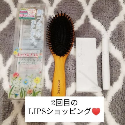 つやつや天然毛のミックスブラシ/マペペ/ヘアブラシを使ったクチコミ(1枚目)