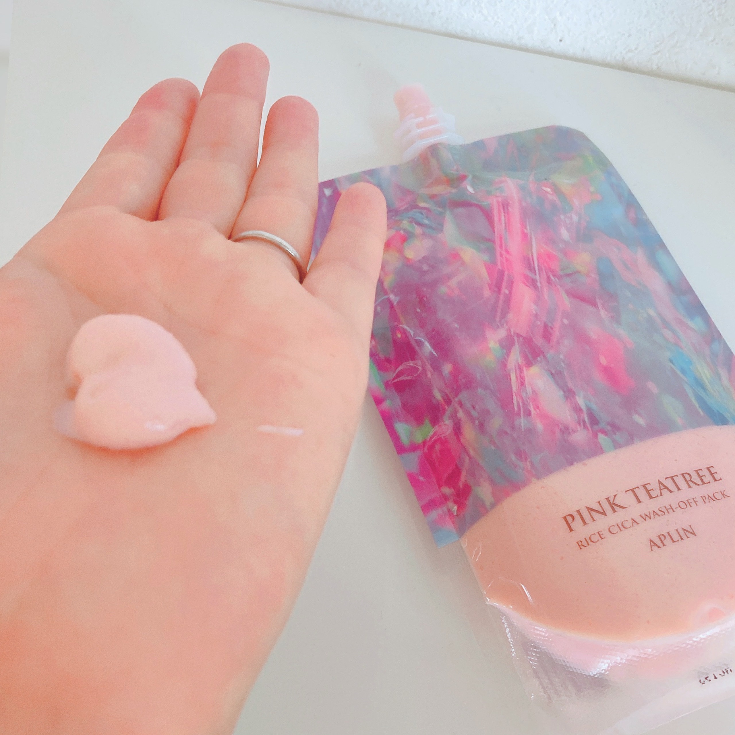 ピンクティーツリーライスシカウォッシュオフパック/APLIN/洗い流すパック・マスクを使ったクチコミ（2枚目）
