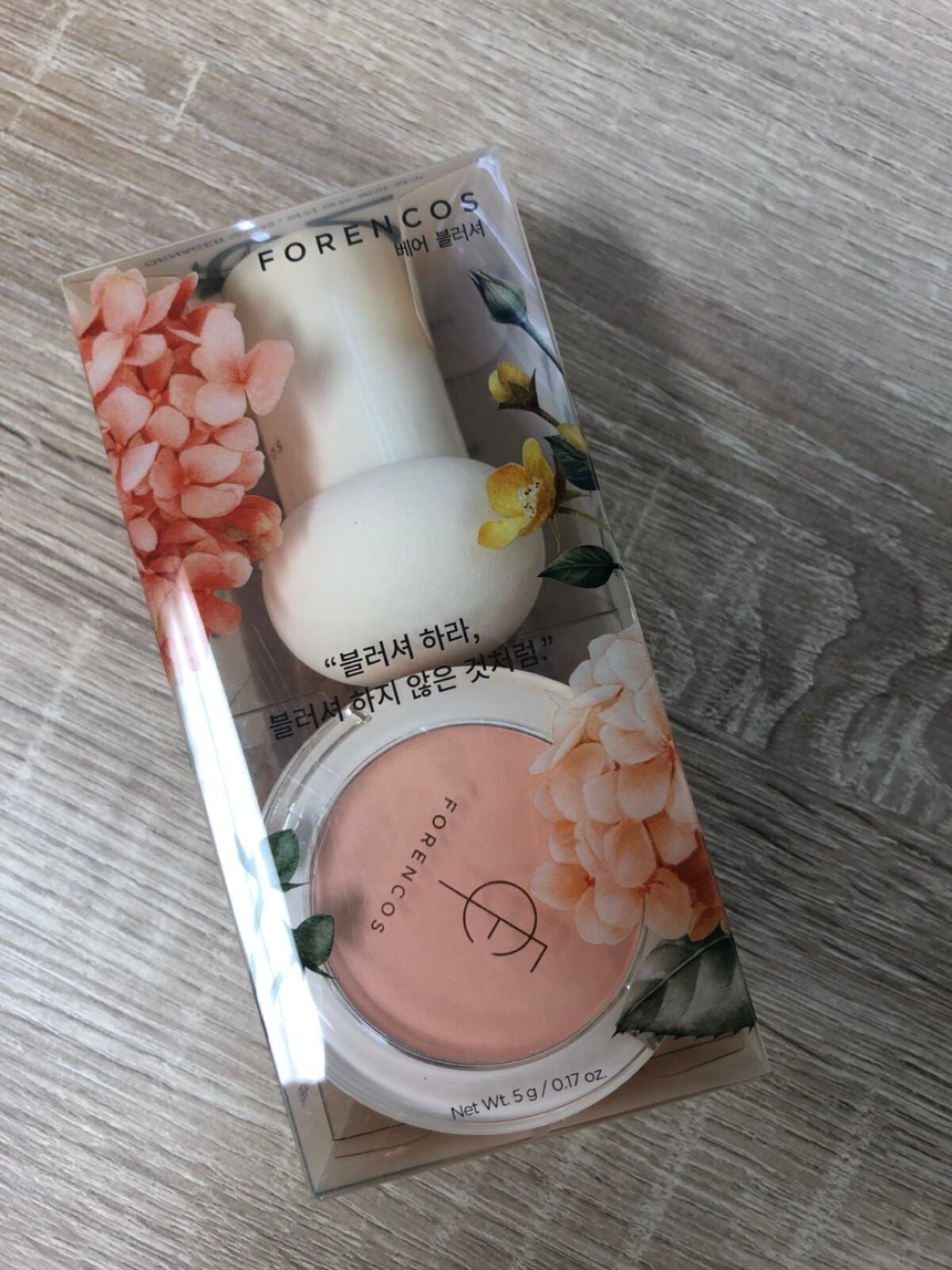 ベアブラッシャー パフ付き/フォレンコス/パウダーチークを使ったクチコミ(1枚目)