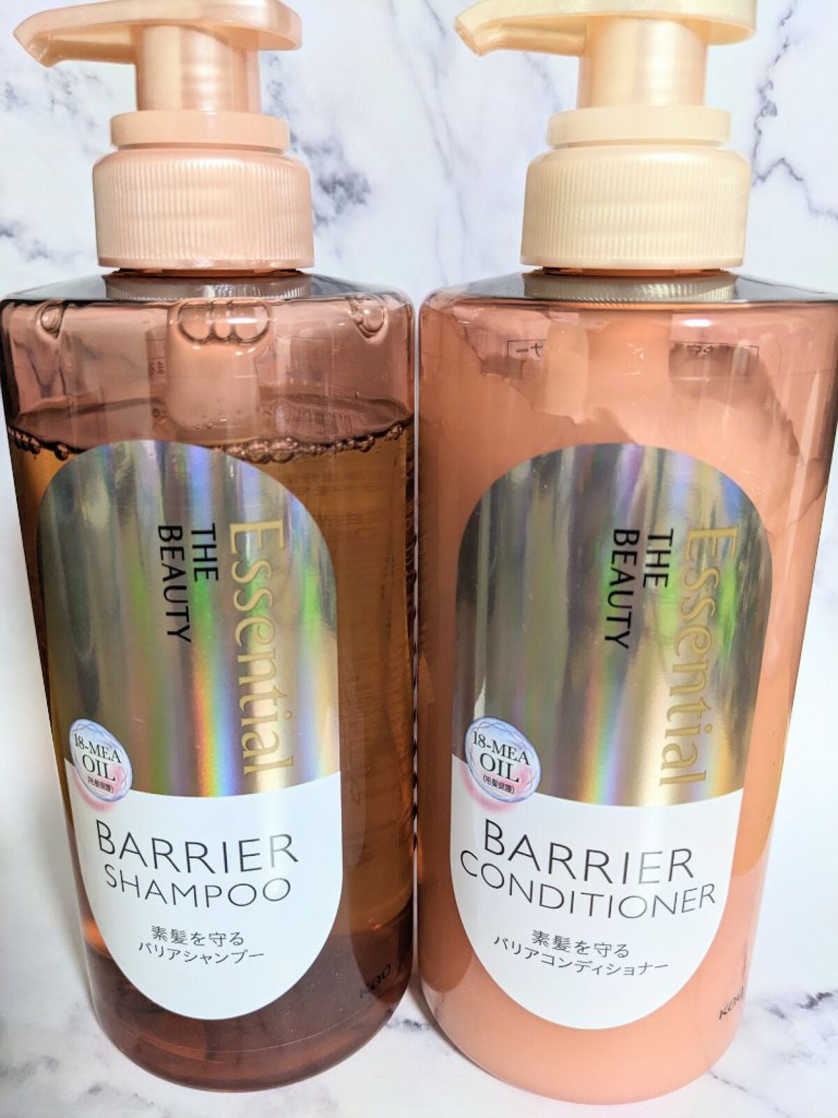 ザビューティ 髪のキメ美容素髪を守る バリアシャンプー/コンディショナー/エッセンシャル/シャンプー・コンディショナーを使ったクチコミ(1枚目)