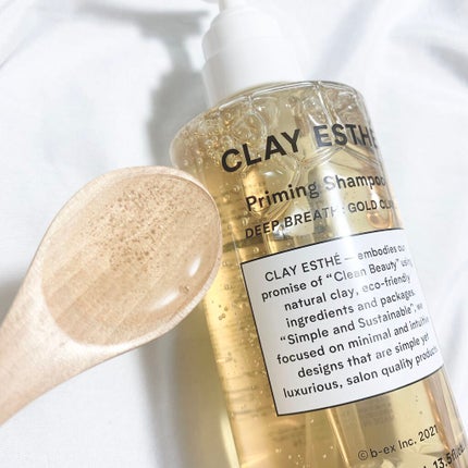 クレイエステ プライミングシャンプー/フォーティファイングヘアマスク ゴールドクレイのクチコミ「クレイエステ
プライミングシャンプー
フォーティファイングヘアマスク ゴールドクレイ🌱
4.....」(3枚目)