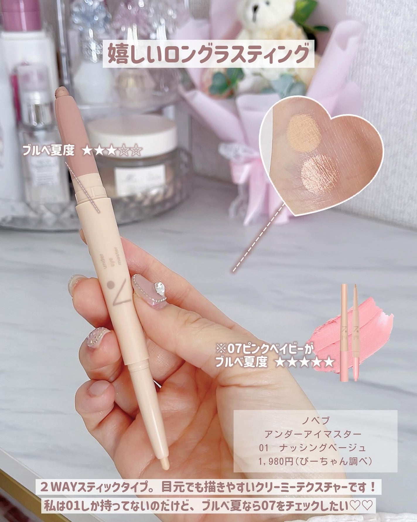 アンダーアイマスター/nobev/ペンシルアイライナーを使ったクチコミ(3枚目)