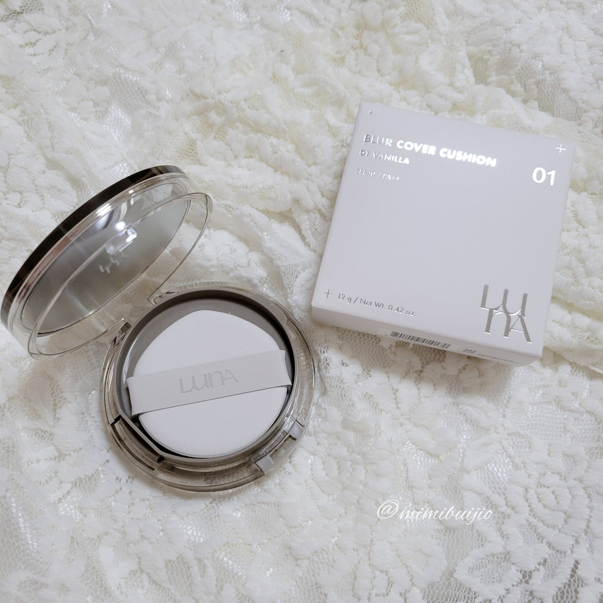 ブラーカバークッション/LUNA/クッションファンデーションを使ったクチコミ（1枚目）