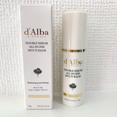 d'Alba(ダルバ)
ダブルセラムオールインワンマルチバーム

ホワイトニング＋弾力+保湿＋ツヤを
まとめて手軽にケア

目元、ほうれい線、首元のシワなどに優しく塗ります✨

思ったよりベタつかなくて