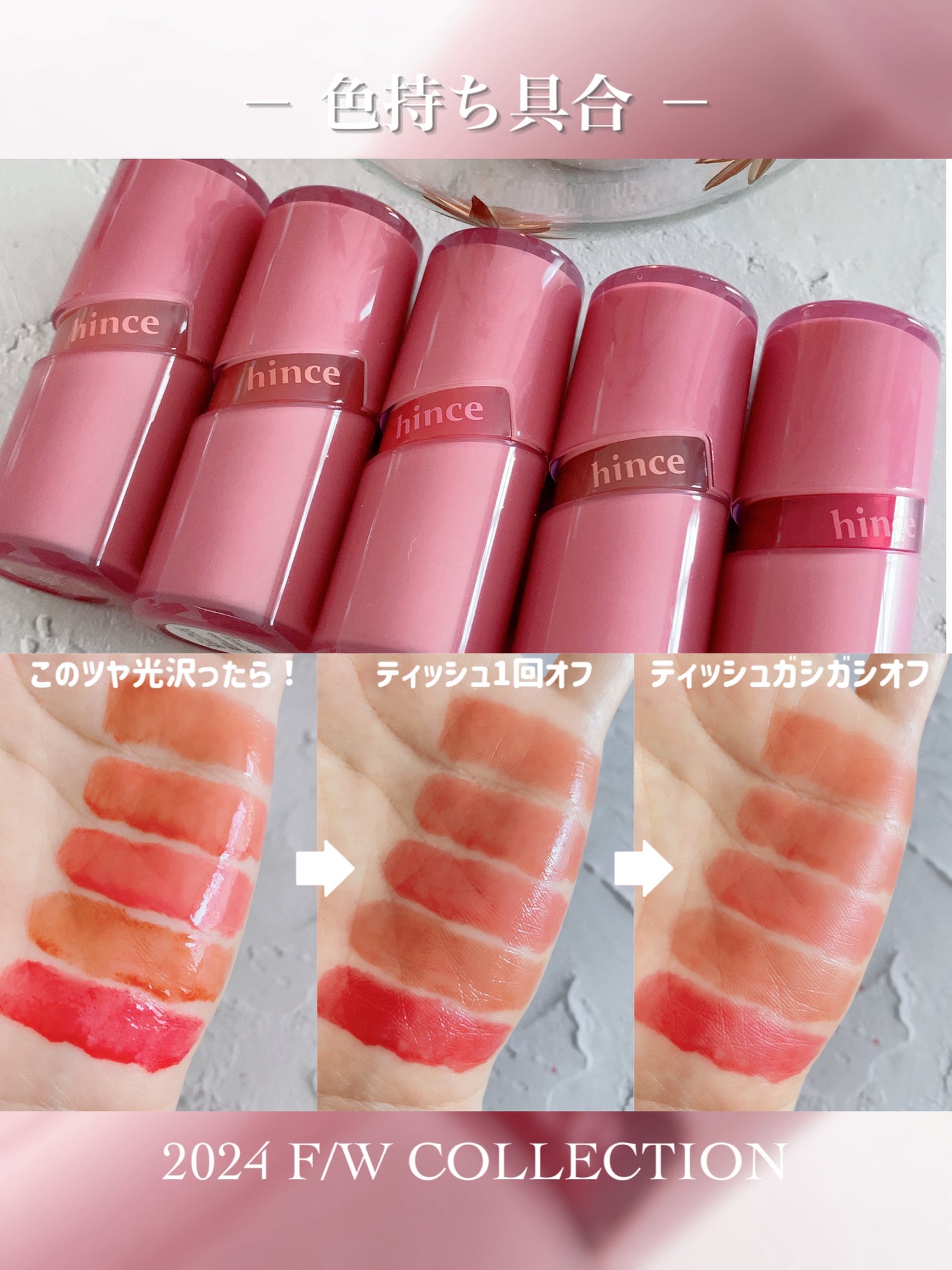 ロウグロウジェルティント/hince/リップティントを使ったクチコミ(6枚目)