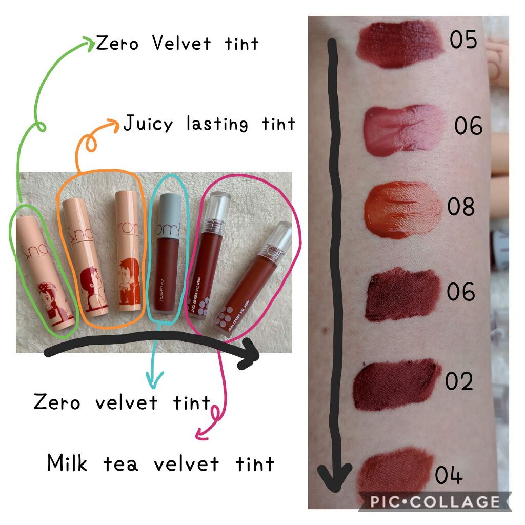 ジューシーラスティングティント/rom&nd/リップティントを使ったクチコミ（3枚目）