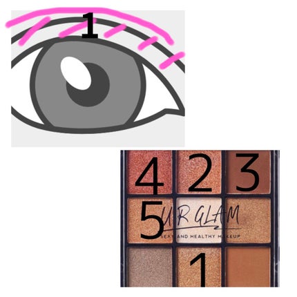 UR GLAM BLOOMING EYE COLOR PALETTE/U R GLAM/アイシャドウパレットを使ったクチコミ(2枚目)