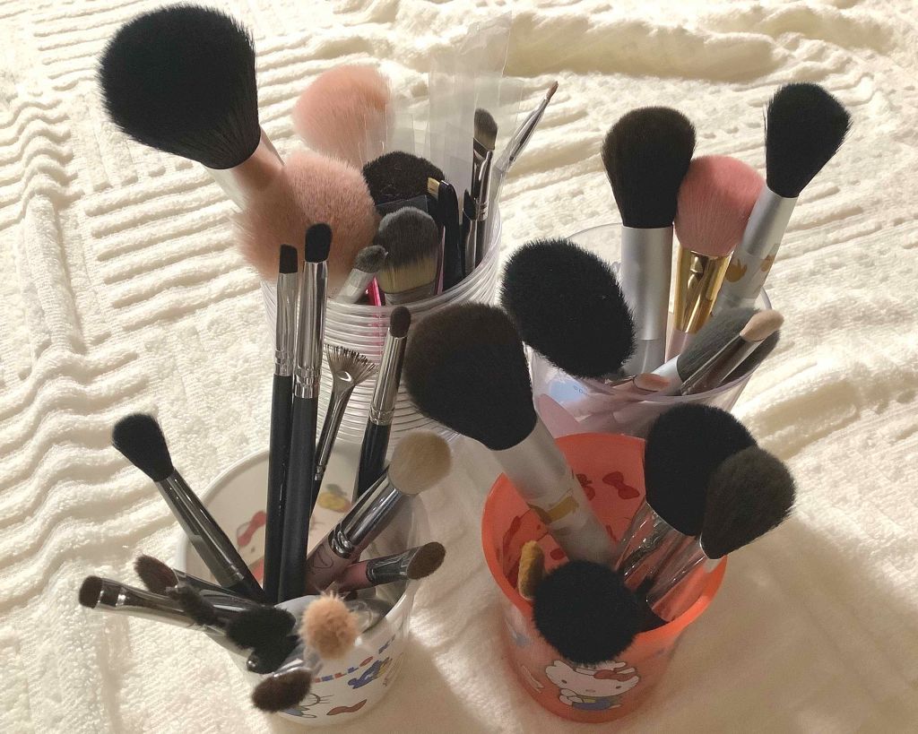 白鳳堂 熊野筆 メイクブラシ S531 Bk ブラック パウダーブラシ 山羊