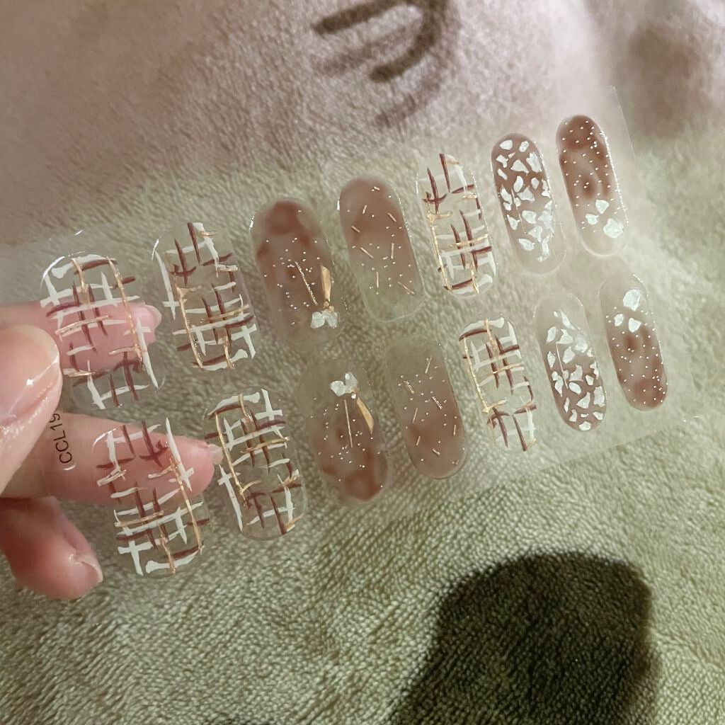 ネイルシール/Qoo10/ネイルシールを使ったクチコミ(1枚目)