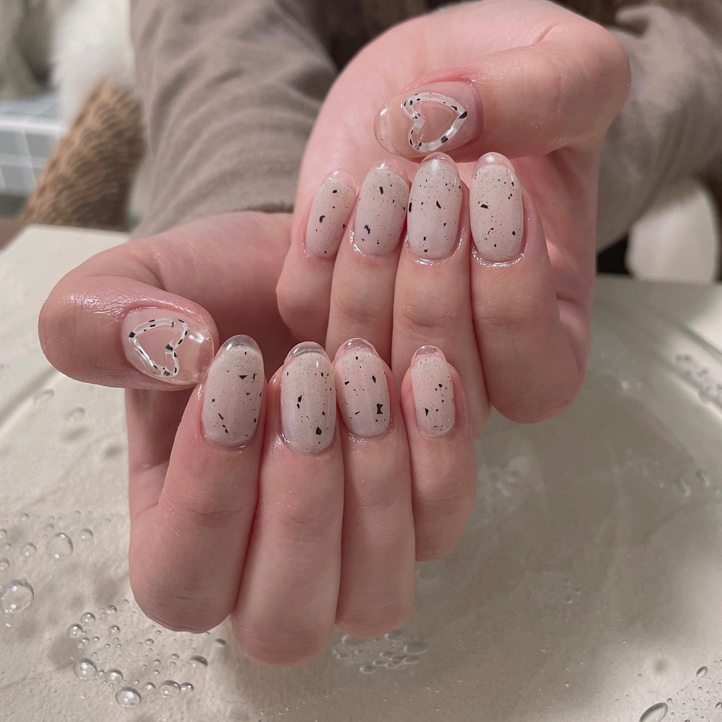 #クリアネイルのネイルデザイン