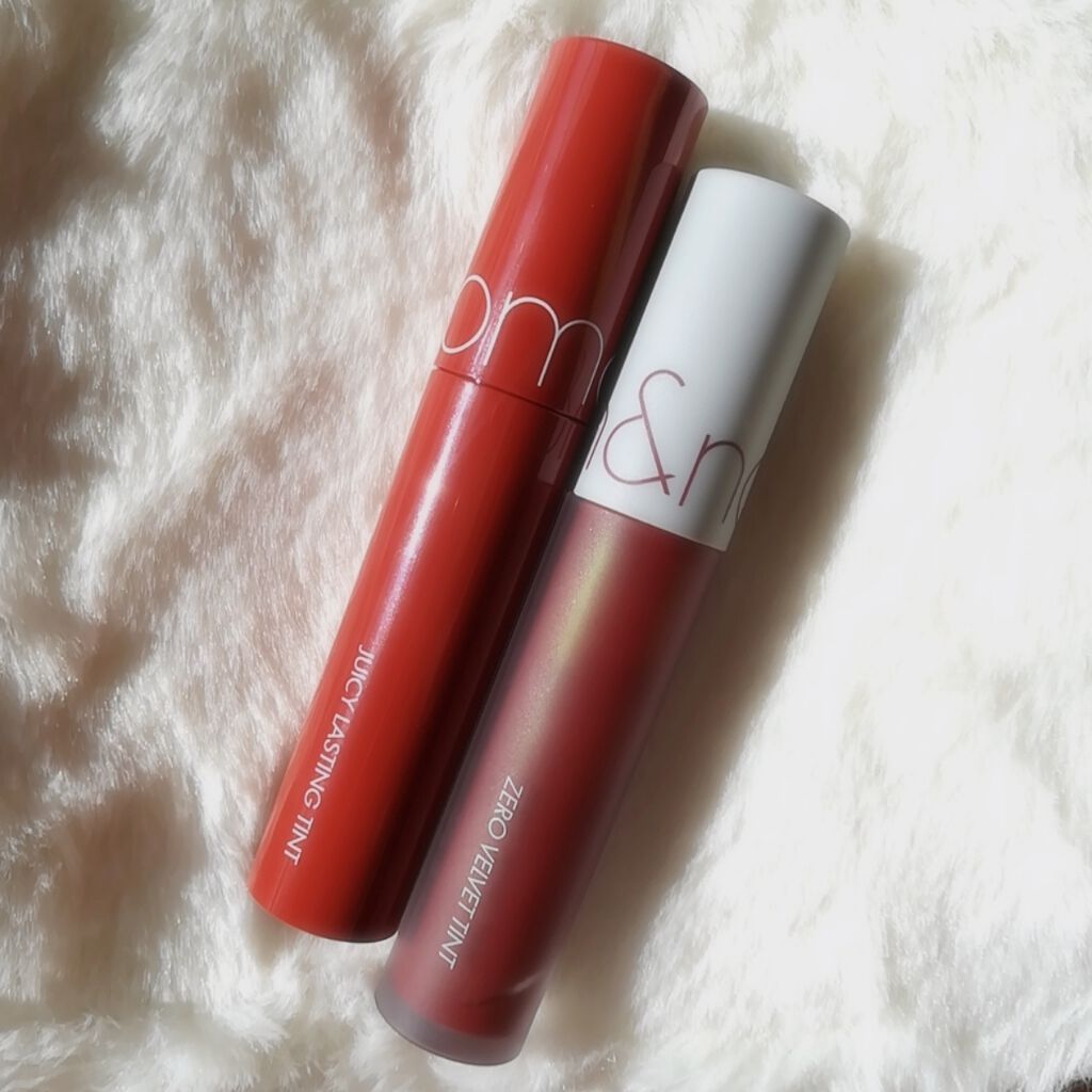 ジューシーラスティングティント/rom&nd/リップティントを使ったクチコミ（2枚目）