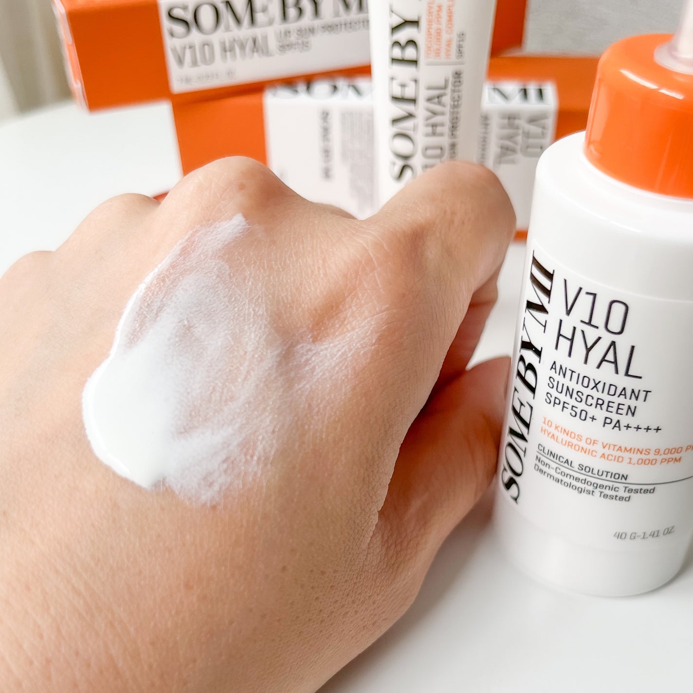 V10 ヒアル ハイドラ カプセル サンスクリーン/SOME BY MI/日焼け止めクリームを使ったクチコミ(3枚目)