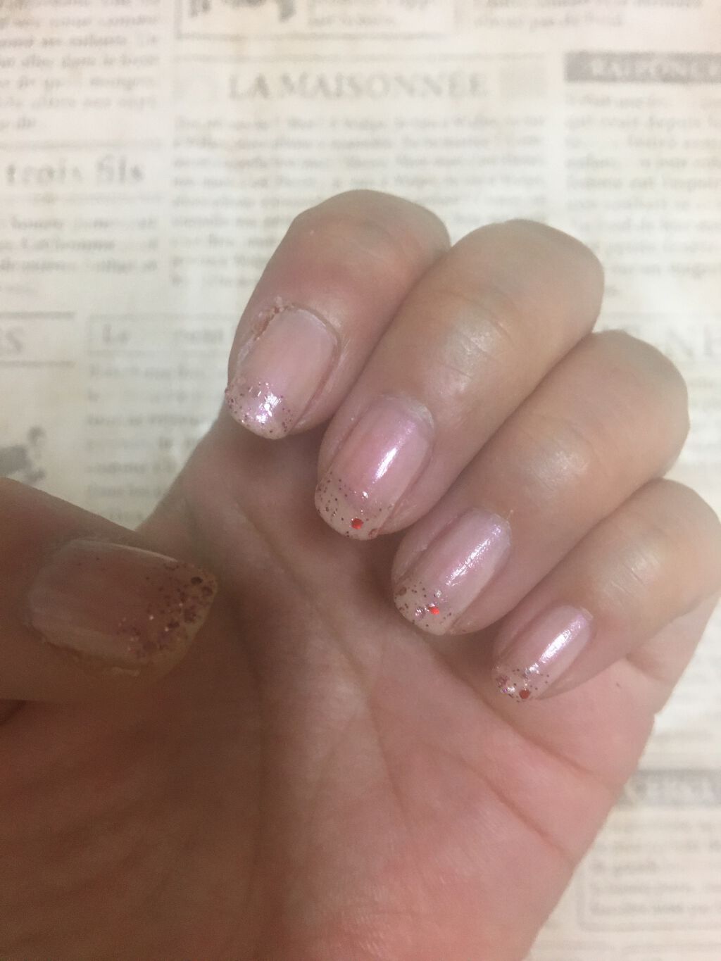 HOMEI スパンコールネイルポリッシュ/北尾化粧品部/マニキュアを使ったクチコミ（2枚目）