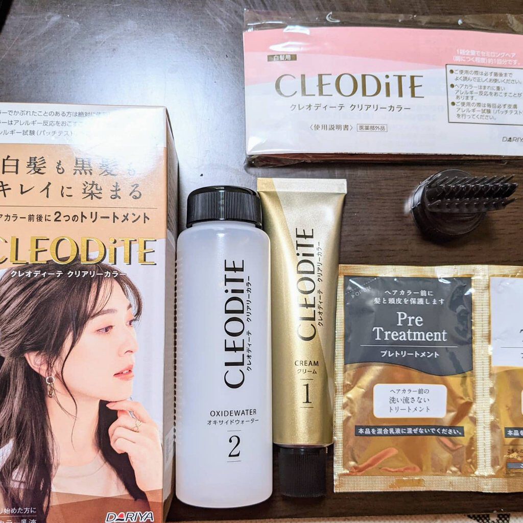 クリアリーカラー (白髪用)  ビターブラウン/クレオディーテ/ヘアカラーを使ったクチコミ（2枚目）