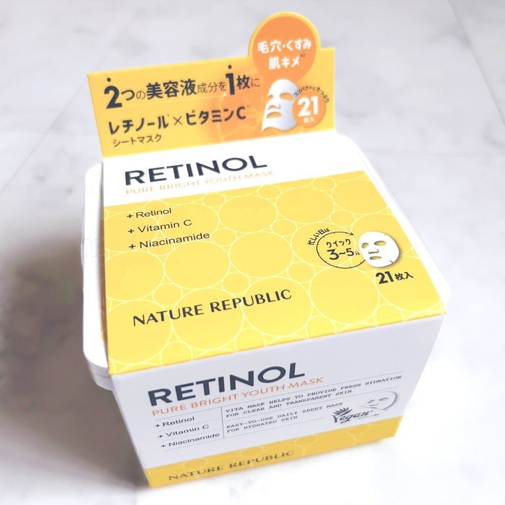 キューブマスク レチノール/ネイチャーリパブリック/シートマスク・パックを使ったクチコミ(1枚目)