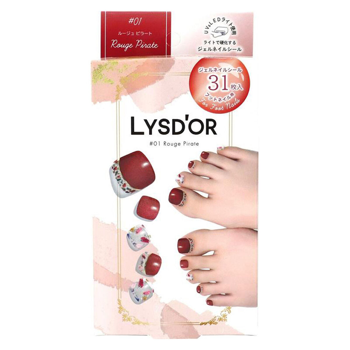 セミキュアジェルネイル フット用 01 ルージュピラート