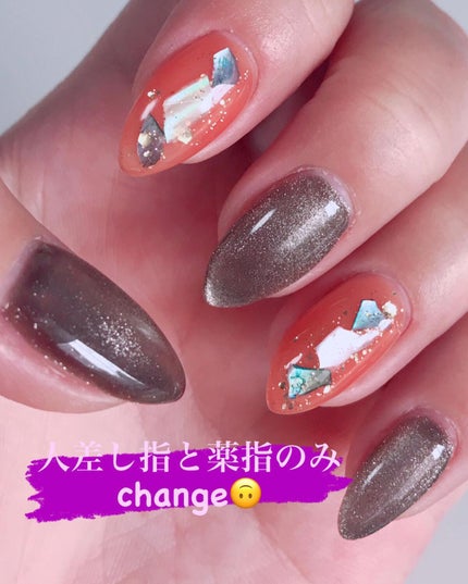 #セルフネイル,#セルフジェルネイル,#セルフネイル,#100均ネイル,#セリアジェルネイル,#プチプラネイル,#簡単ネイル,#時短ネイル,#シェルネイル,#夏秋ネイルのネイルデザイン