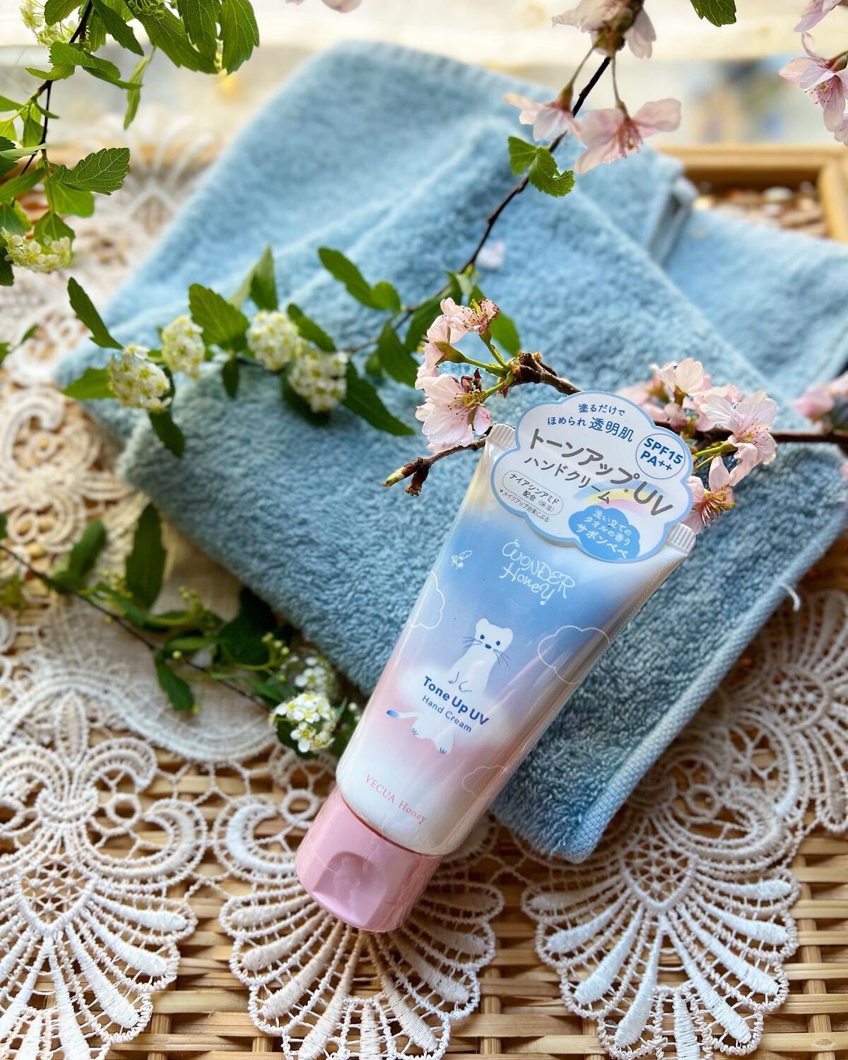 ワンダーハニー トーンアップUVハンドクリーム サボンベベ/VECUA Honey/ハンドクリームを使ったクチコミ（1枚目）