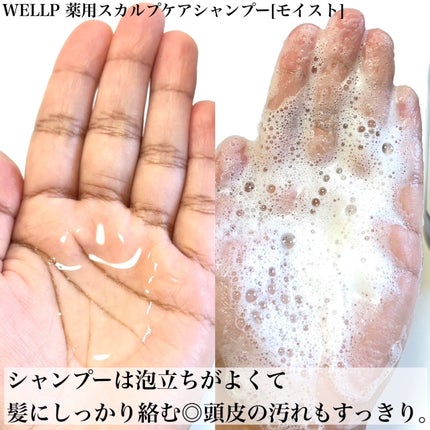 薬用スカルプケアシャンプー/トリートメント スムース/WELLP/市販シャンプーを使ったクチコミ(5枚目)