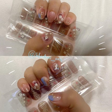 ネイルシール/Qoo10/ネイルシールを使ったクチコミ(1枚目)