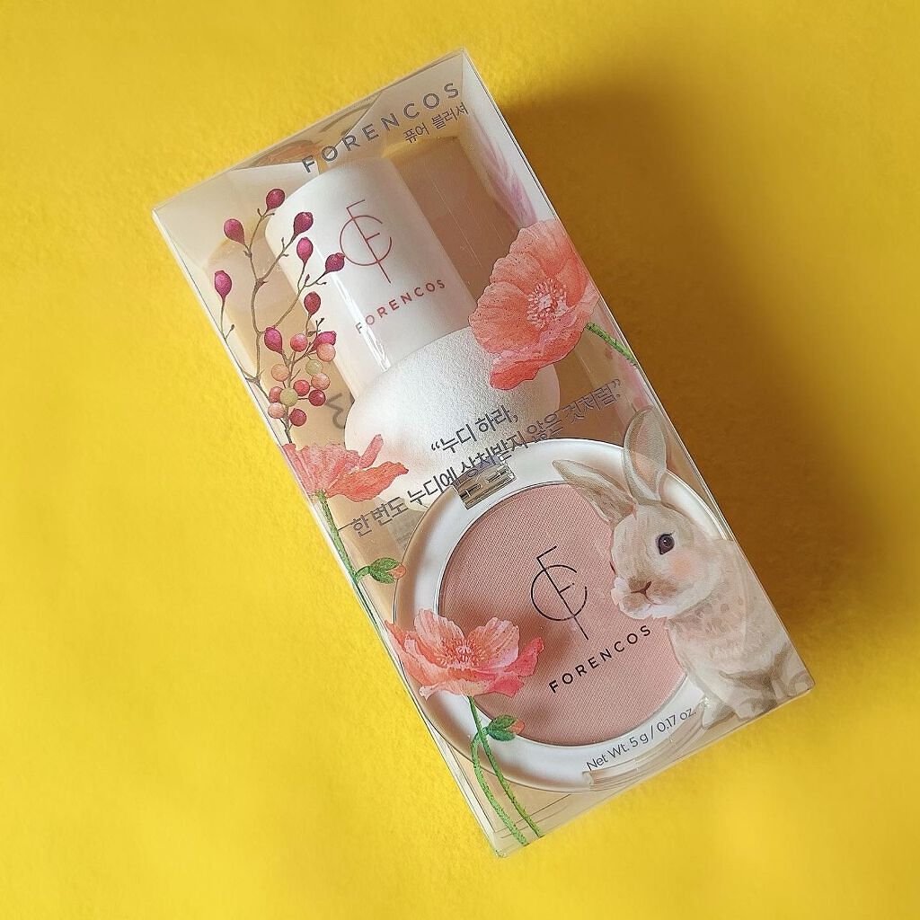 ピュアブラッシャー パフ付き 03 チャイ/フォレンコス/パウダーチークを使ったクチコミ（1枚目）