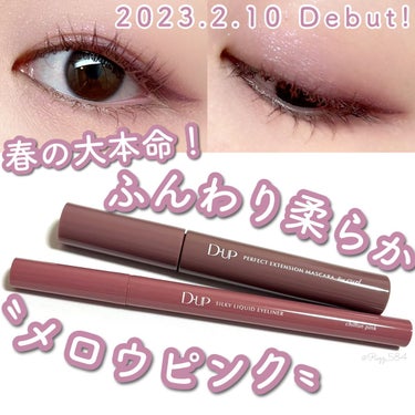 D-UP

❀*パーフェクトエクステンションマスカラforカール 
     ピンクブラウン

❀*シルキーリキッドアイライナーWP 
     シフォンピンク


2月10日（金）にD-UPから発売さ