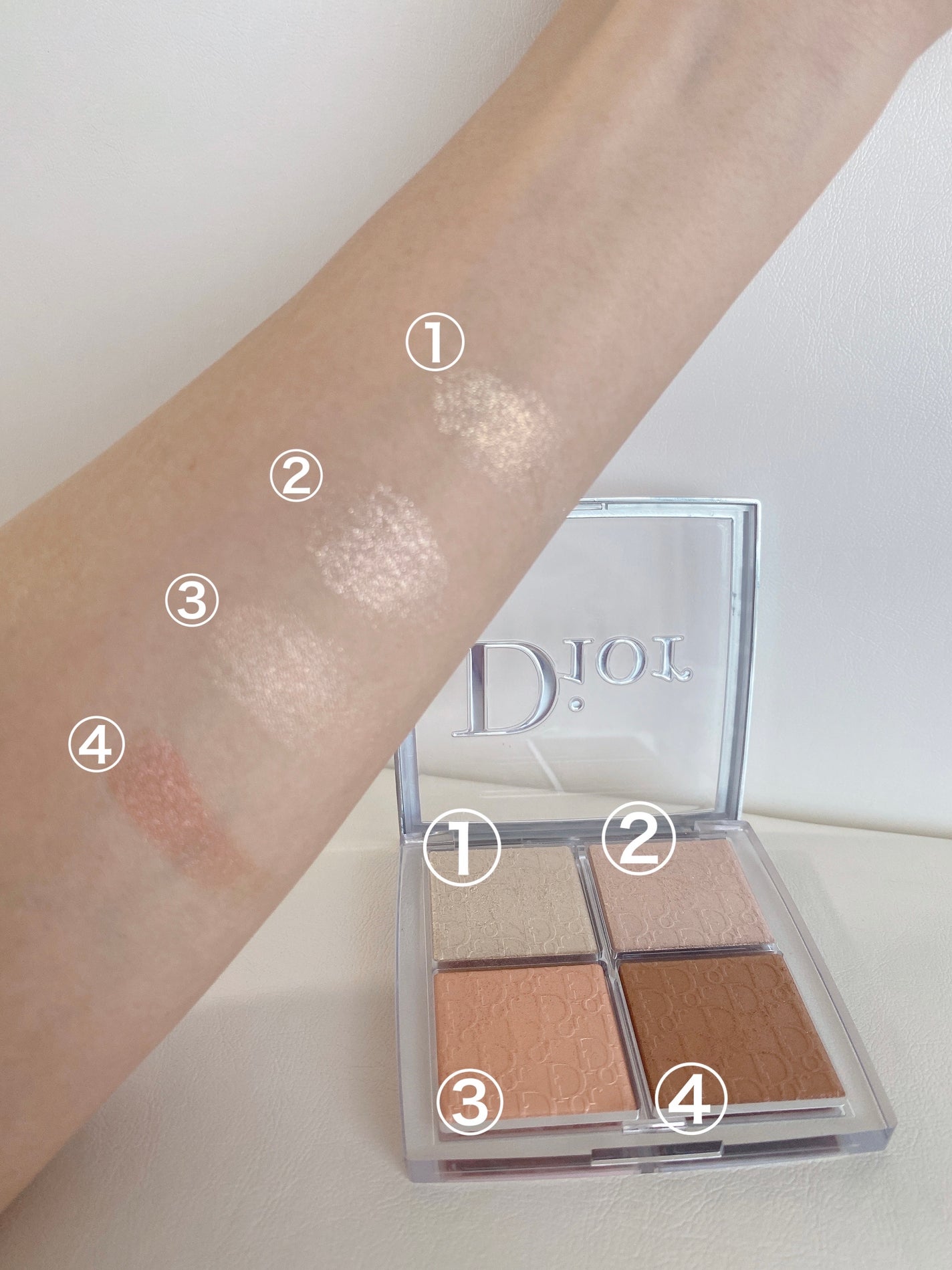 ディオール バックステージ フェイス グロウ パレット/Dior/ハイライトを使ったクチコミ(4枚目)