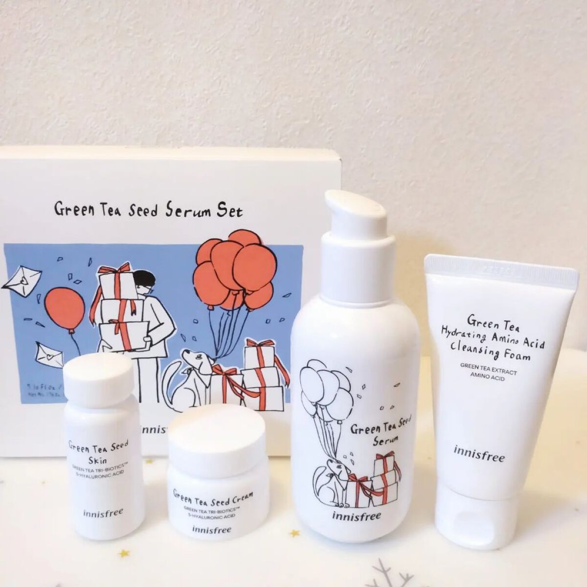 グリーンティーシード セラム N スペシャルセット/innisfree/スキンケアキットを使ったクチコミ（1枚目）