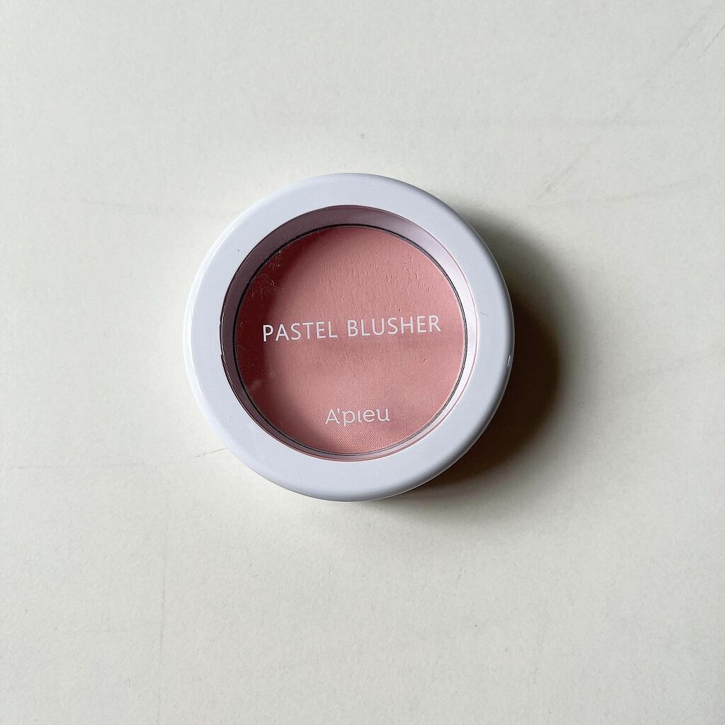 アピュー パステルブラッシャー PK07 ピンクコットン/A’pieu/パウダーチークを使ったクチコミ（1枚目）