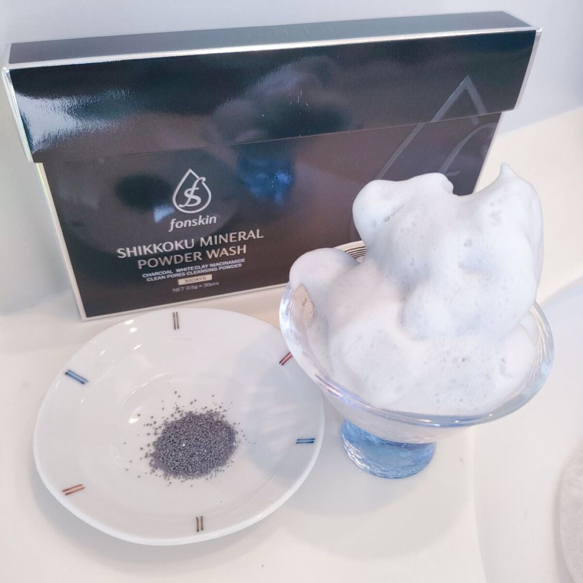 漆黒ミネラルパウダーウォッシュ/fonskin/洗顔パウダーを使ったクチコミ(1枚目)