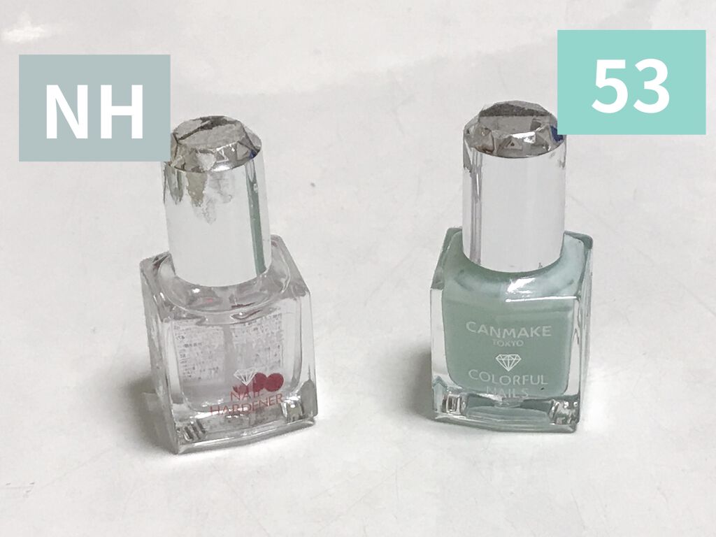 カラフルネイルズ 53 ペパーミントクリーム/キャンメイク/マニキュアを使ったクチコミ（2枚目）