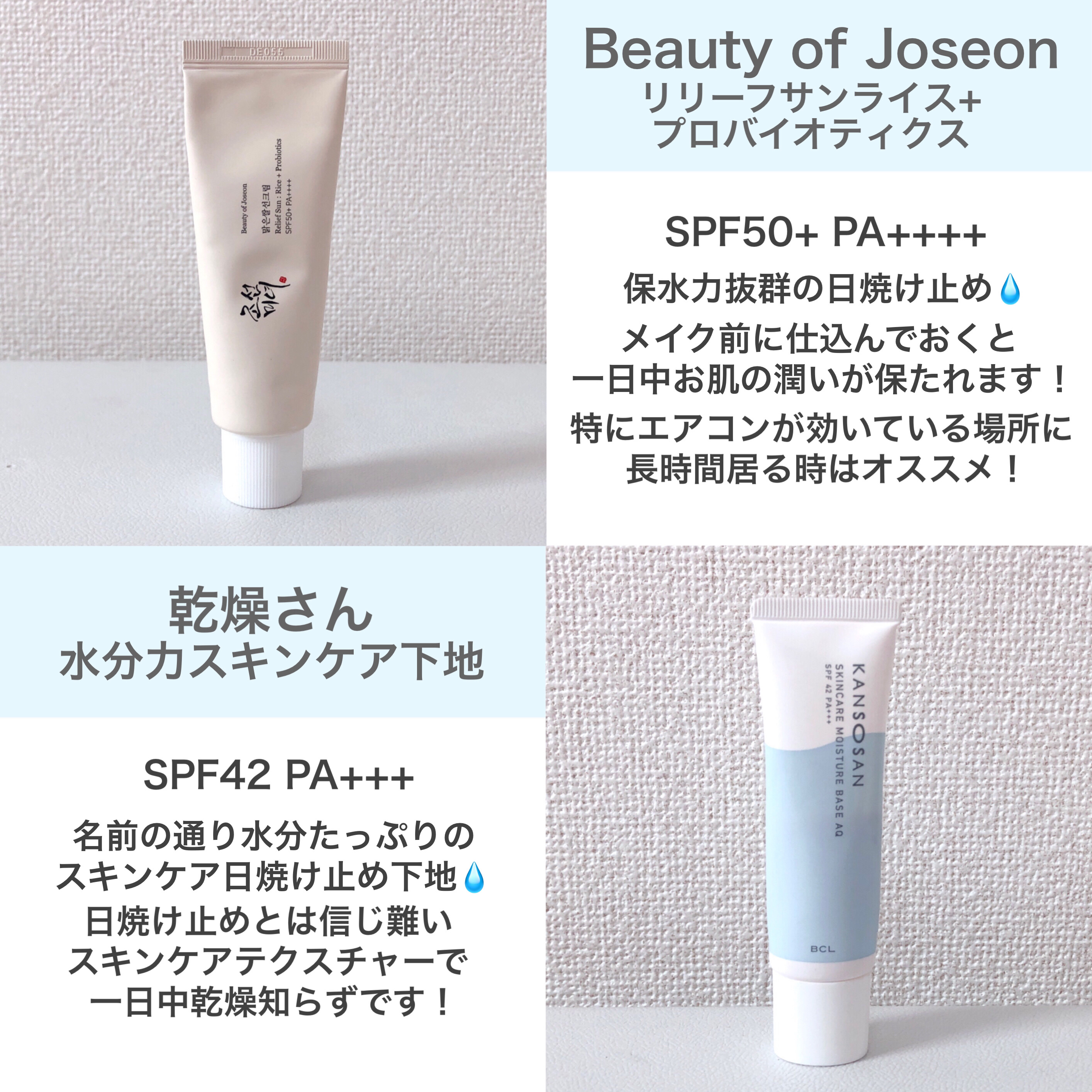リリーフサンライス + プロバイオティクス/Beauty of Joseon/日焼け止めクリームを使ったクチコミ（3枚目）