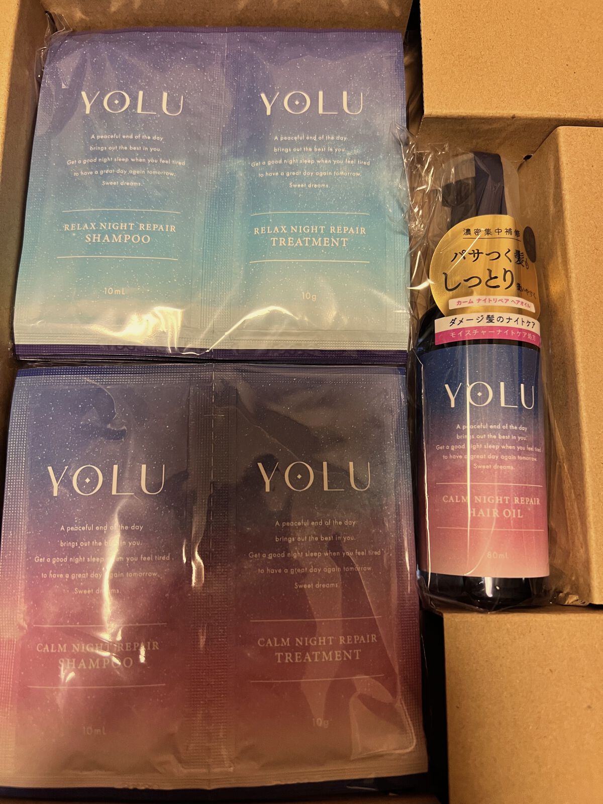 カームナイトリペアシャンプー／トリートメント/YOLU/市販シャンプーを使ったクチコミ（2枚目）