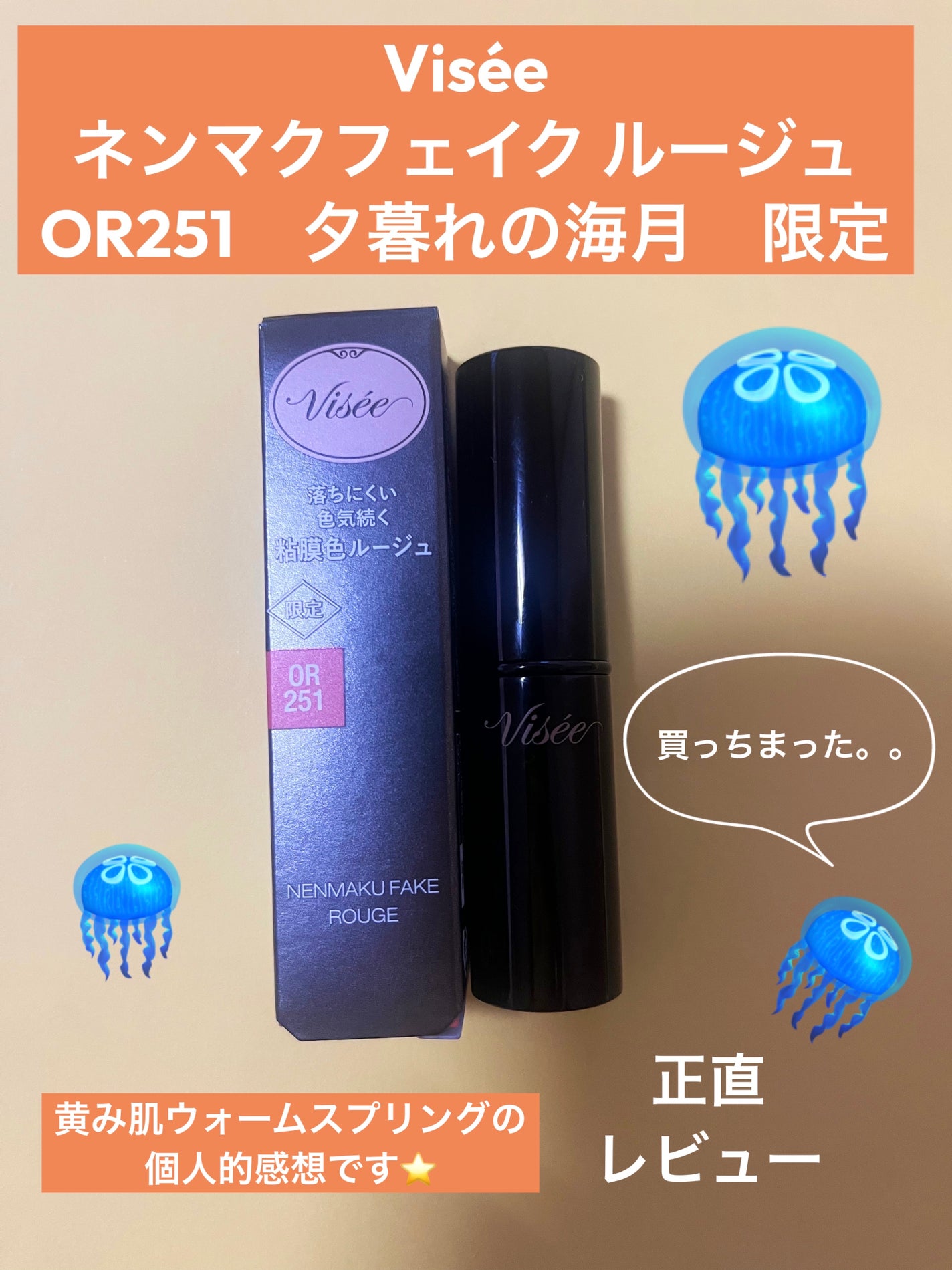 ネンマクフェイク ルージュ/Visée/口紅を使ったクチコミ(1枚目)