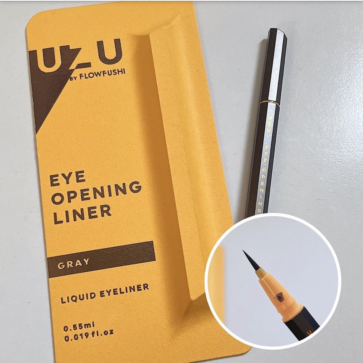 EYE OPENING LINER/UZU BY FLOWFUSHI/リキッドアイライナーを使ったクチコミ（1枚目）