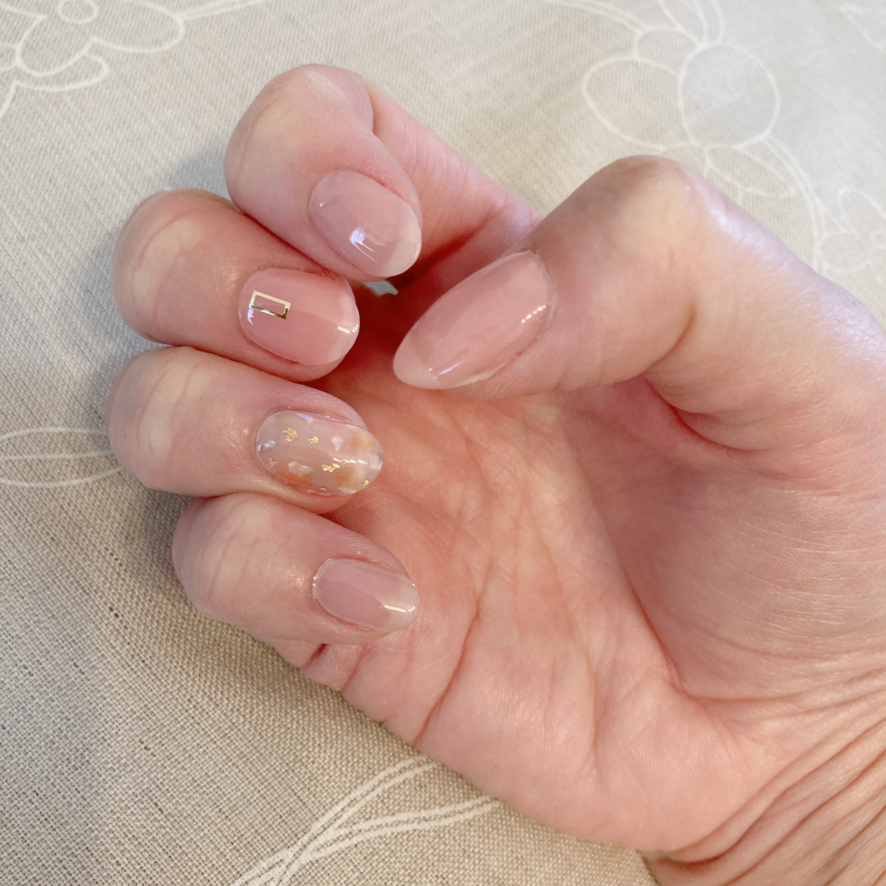 セミキュアジェルネイル（ハンド）/ohora/ネイルシールを使ったクチコミ（2枚目）