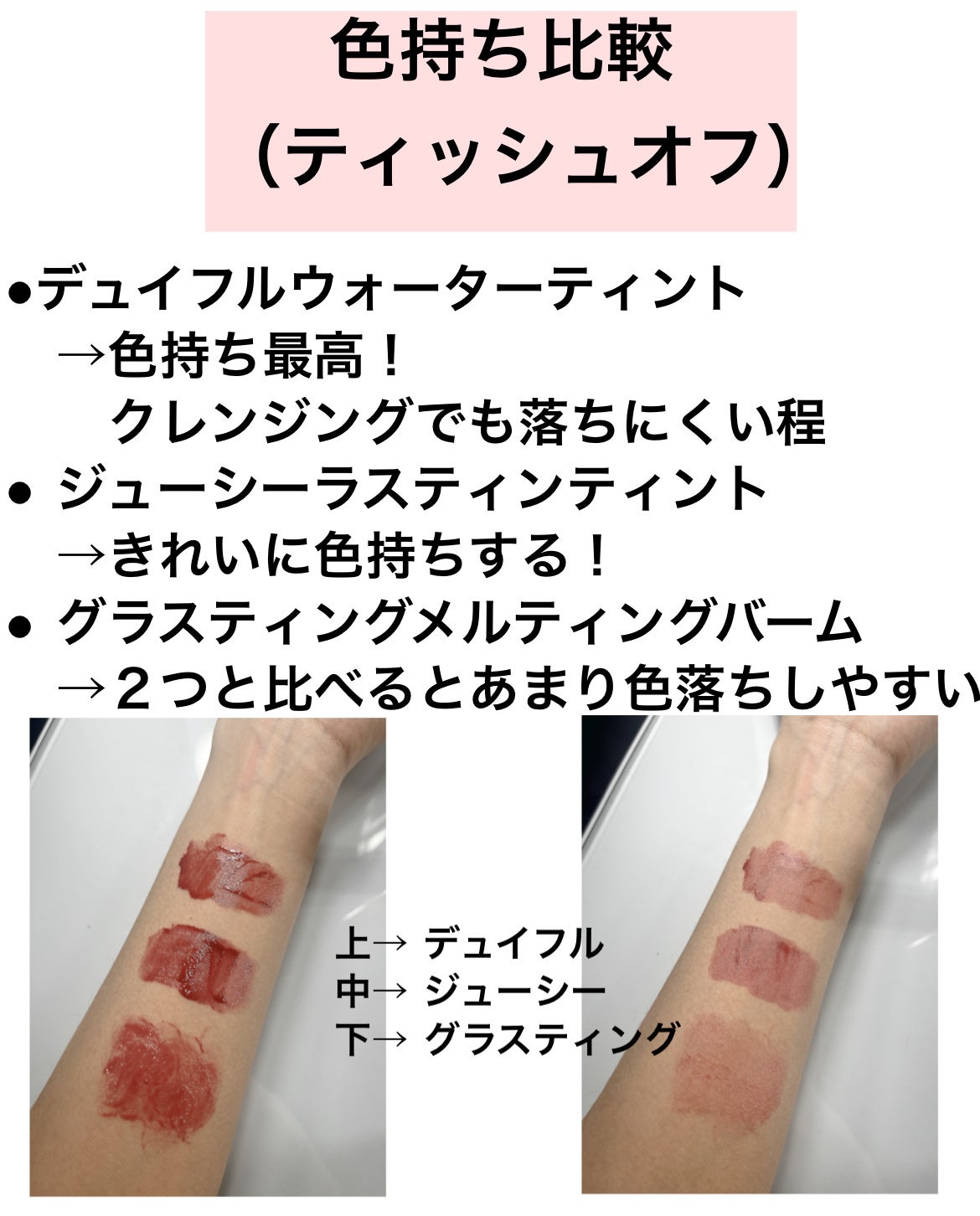 ジューシーラスティングティント/rom&nd/リップティントを使ったクチコミ(5枚目)