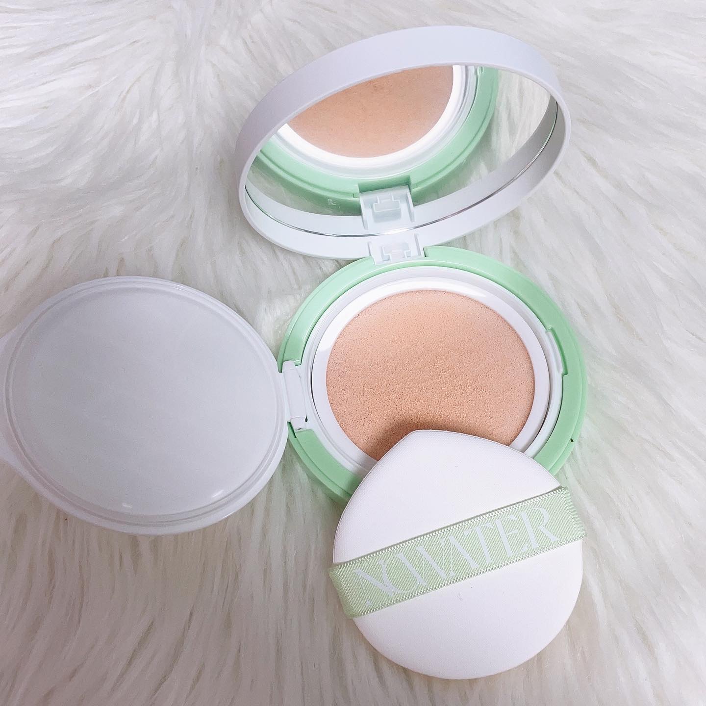 ティーツリーデイデイトーンアップサンクッション #02 ナチュラルライト/NOWATER/日焼け止めローションを使ったクチコミ（2枚目）