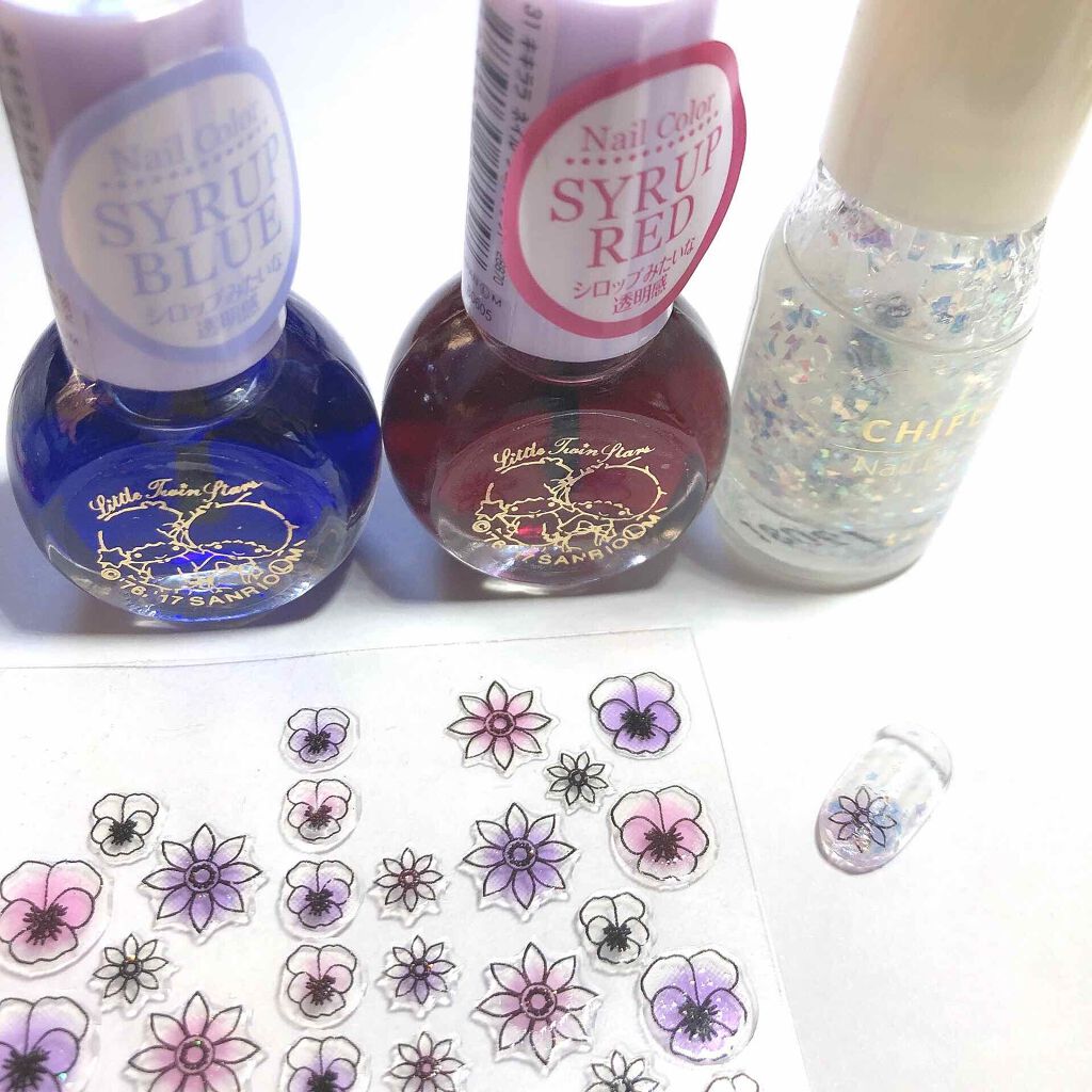 #ネイル,#セルフネイル,#フラワーネイル,#クリアネイル,#ホログラムネイルのネイルデザイン