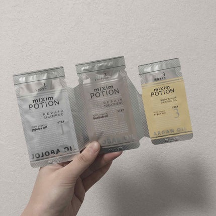 ミクシムポーション EXリペア 限定チェリーブロッサム シャンプー&ヘアトリートメントペアセット/mixim POTION/市販シャンプーを使ったクチコミ(3枚目)