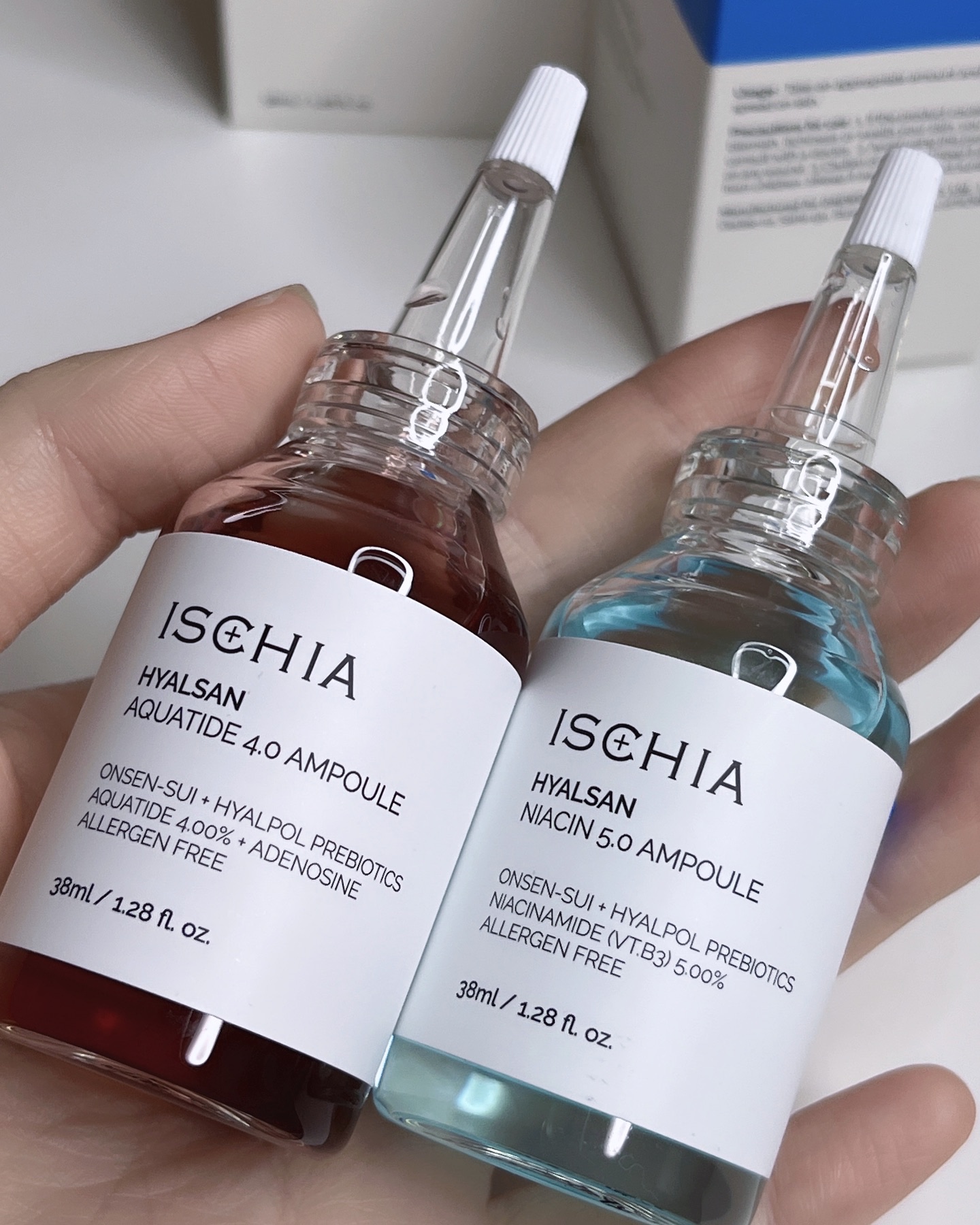 ヒアルサンアンプルデュオ ナイアシン5.0 アクアタイド4.0SET/ISCHIA/美容液を使ったクチコミ（1枚目）