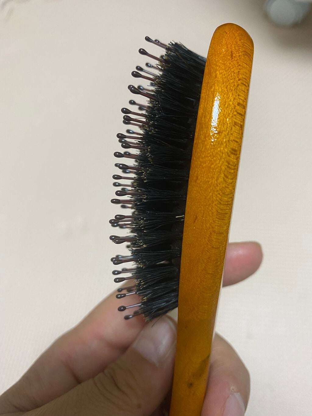 つやつや天然毛のミニミックスブラシ/マペペ/ヘアブラシを使ったクチコミ(3枚目)