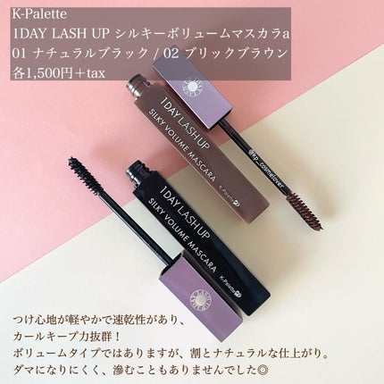 1DAY LASH UP シルキーボリュームマスカラa/K-パレット/マスカラを使ったクチコミ(2枚目)