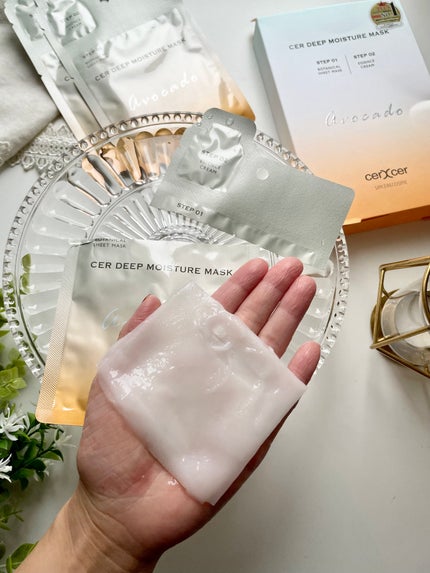 ディープモイスチャー マスク (ケアクリーム付き)/cerXcer/シートマスク・パックを使ったクチコミ(2枚目)
