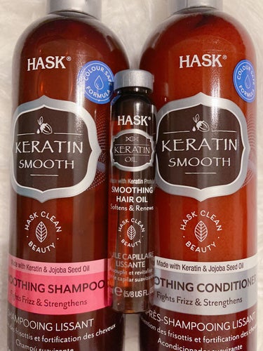 HASK ケラチンプロテインスムージングシャンプーのクチコミ「スターフルーツの香りとは何ぞや🌟🍏
オイルが人気のHASK一式使ってみたぞい💆🏻‍♀️



.....」（2枚目）