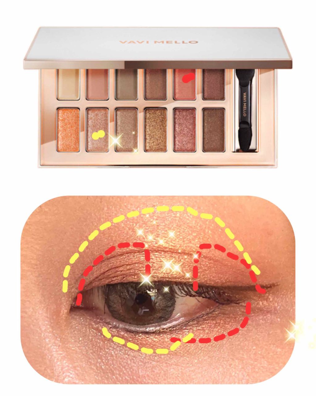 バレンタインボックス/VAVI MELLO/アイシャドウパレットを使ったクチコミ(3枚目)