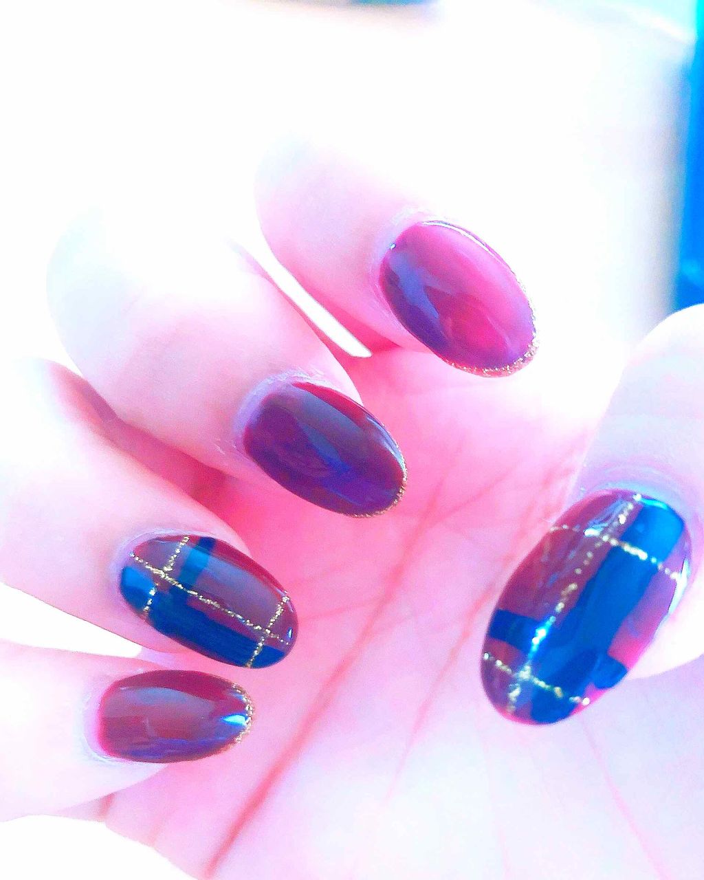 TMK☆ on LIPS 「ちょっと伸びちゃったけど☆秋っぽさが欲しくてオニューのnail..」(1枚目)