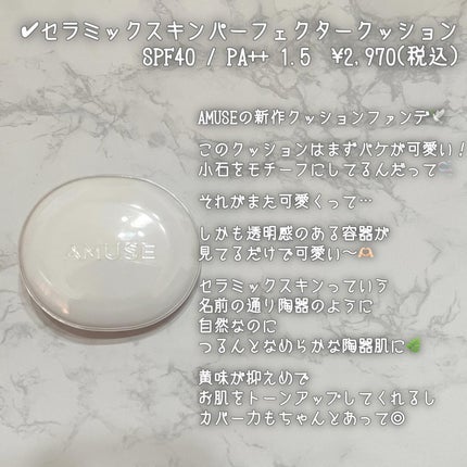セラミックスキンパーフェクタークッション 1.5 ナチュラル/AMUSE/ファンデーションを使ったクチコミ(2枚目)